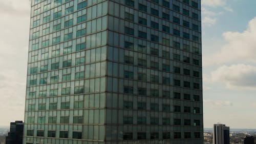 Glass Panel Windows On The Building Exterior