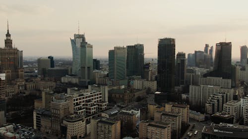 Drone Footage Of The Warsaw City 