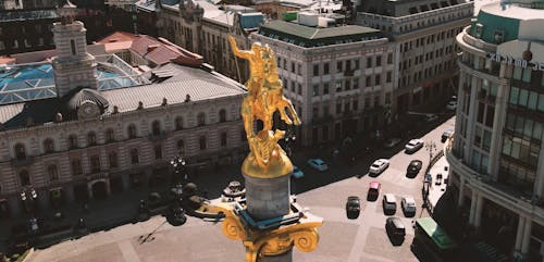 Aerial Footage of the Liberty Monument