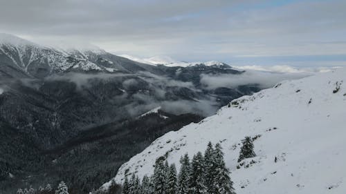 Hyperlapse Video of Snow Covered Mountains