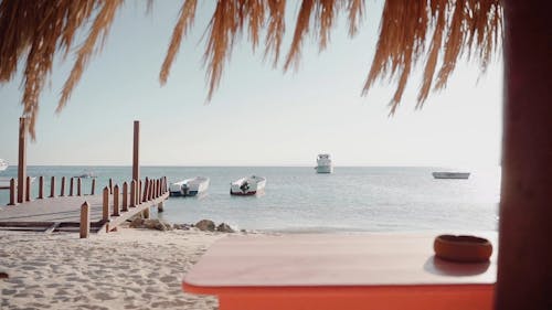 A View of an Empty Beach