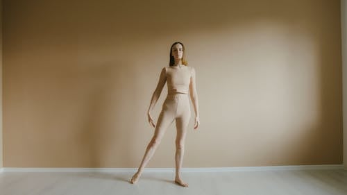 A Woman Doing Gymnastic Poses