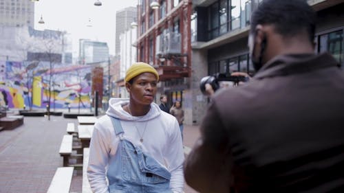 A Man Posing for a Camera