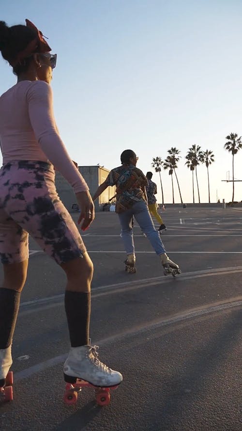 People Dancing In Roller Skates