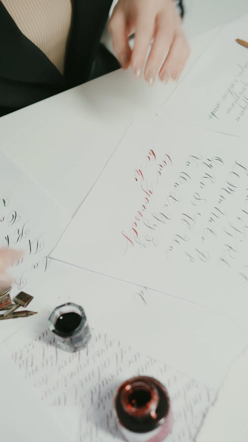 Woman Doing Calligraphy