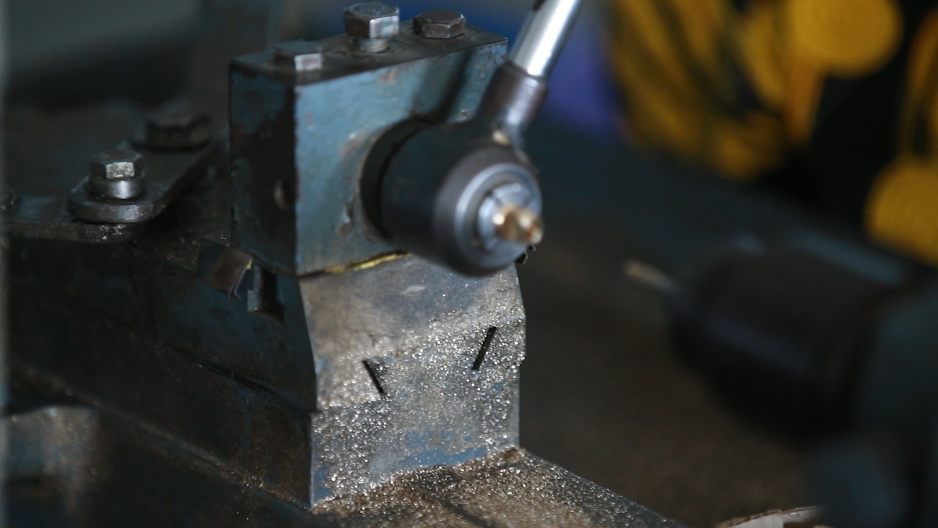 Close Up Video of a Machine Drilling a Hole · Free Stock Video