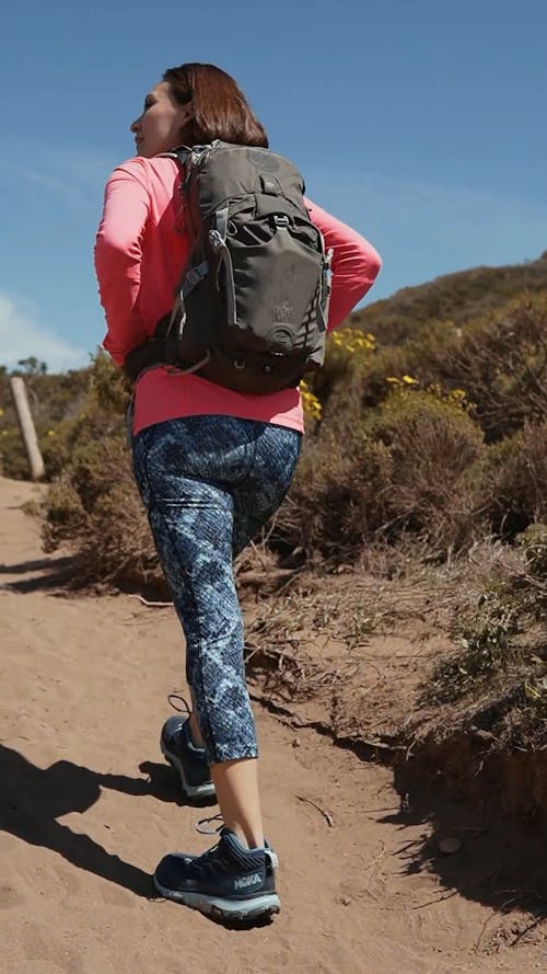 Woman is having Hiking Adventures