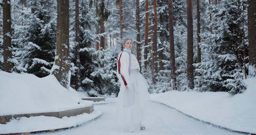 Woman wearing Costume in Forest