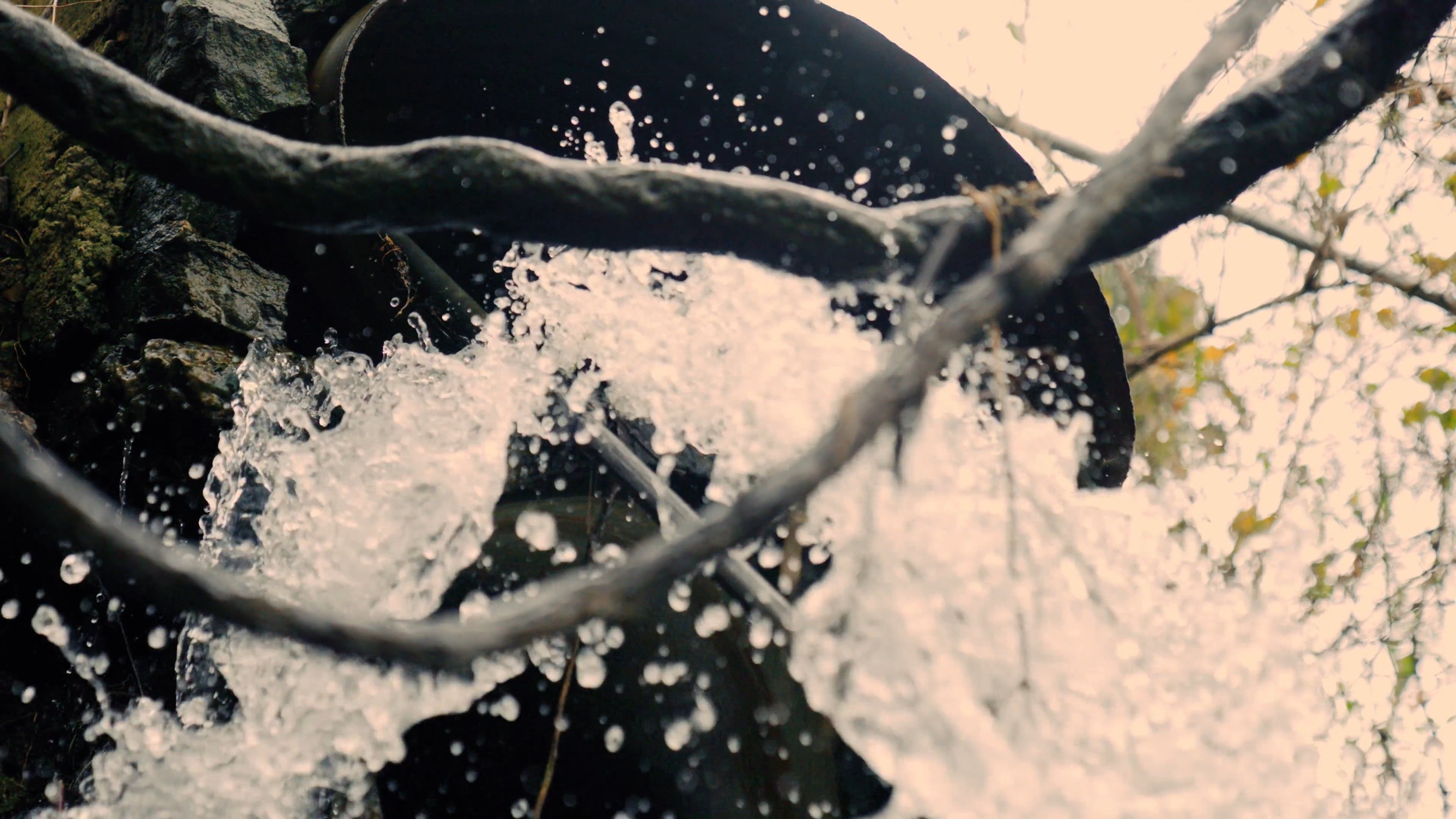 a low angle shot of flowing water 7357949