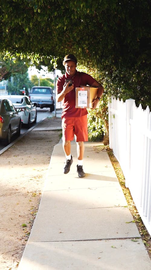 Man Delivering a Parcel