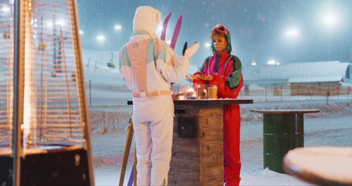 Two Women with Skiing Gears