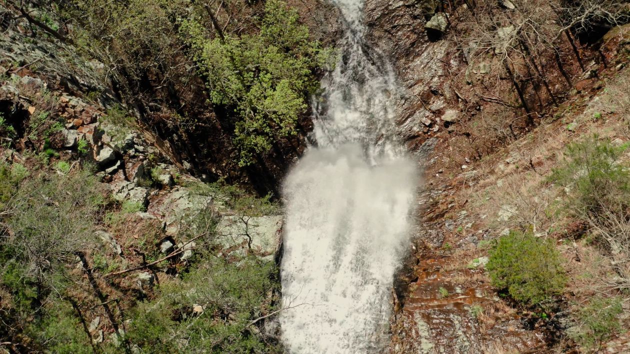 Aerial Footage of a Waterfall Free Stock Video Footage, Royalty-Free 4K ...
