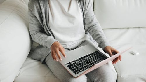 A Person Using a Laptop