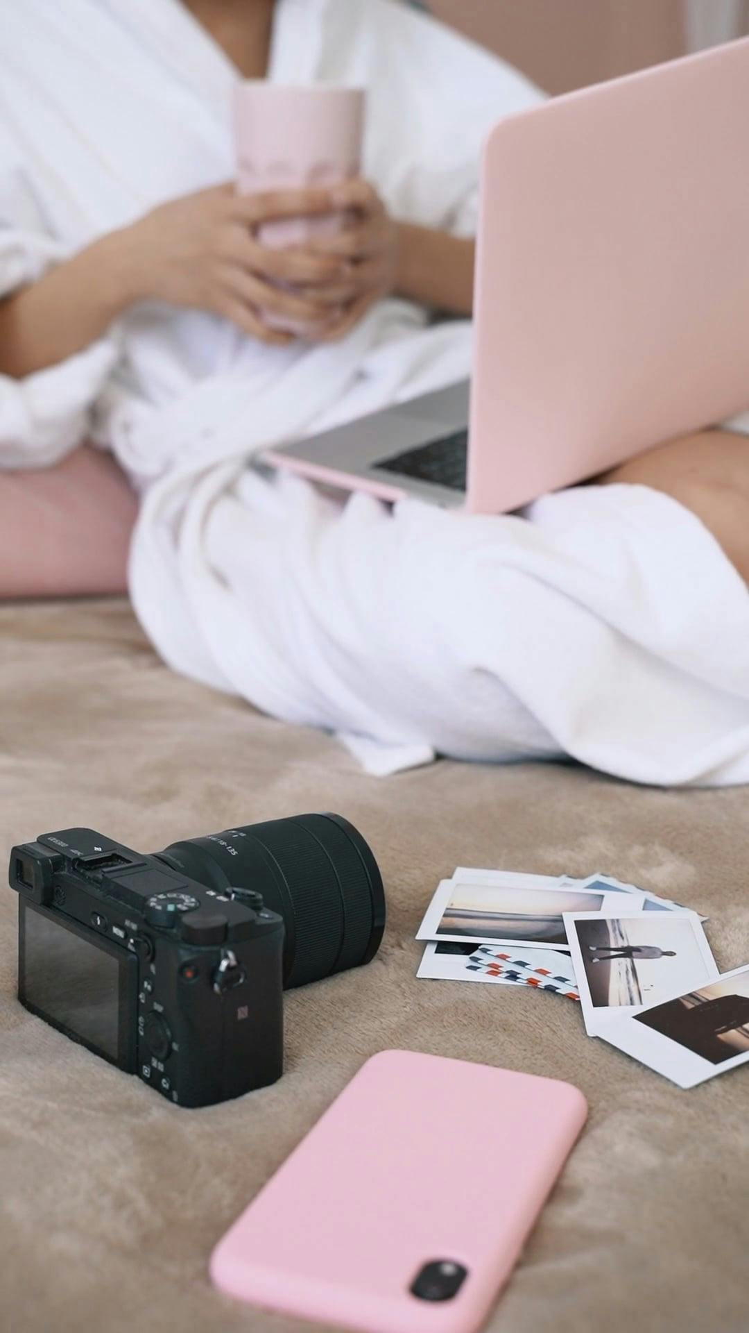 A Woman Using A Laptop After Taking A Bath · Free Stock Video