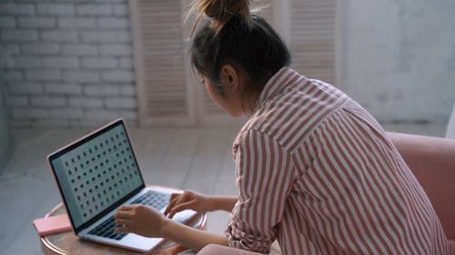 Woman Using a Laptop