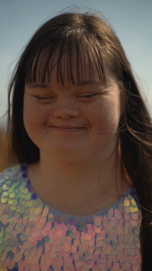 A Girl Out On A Windy Day