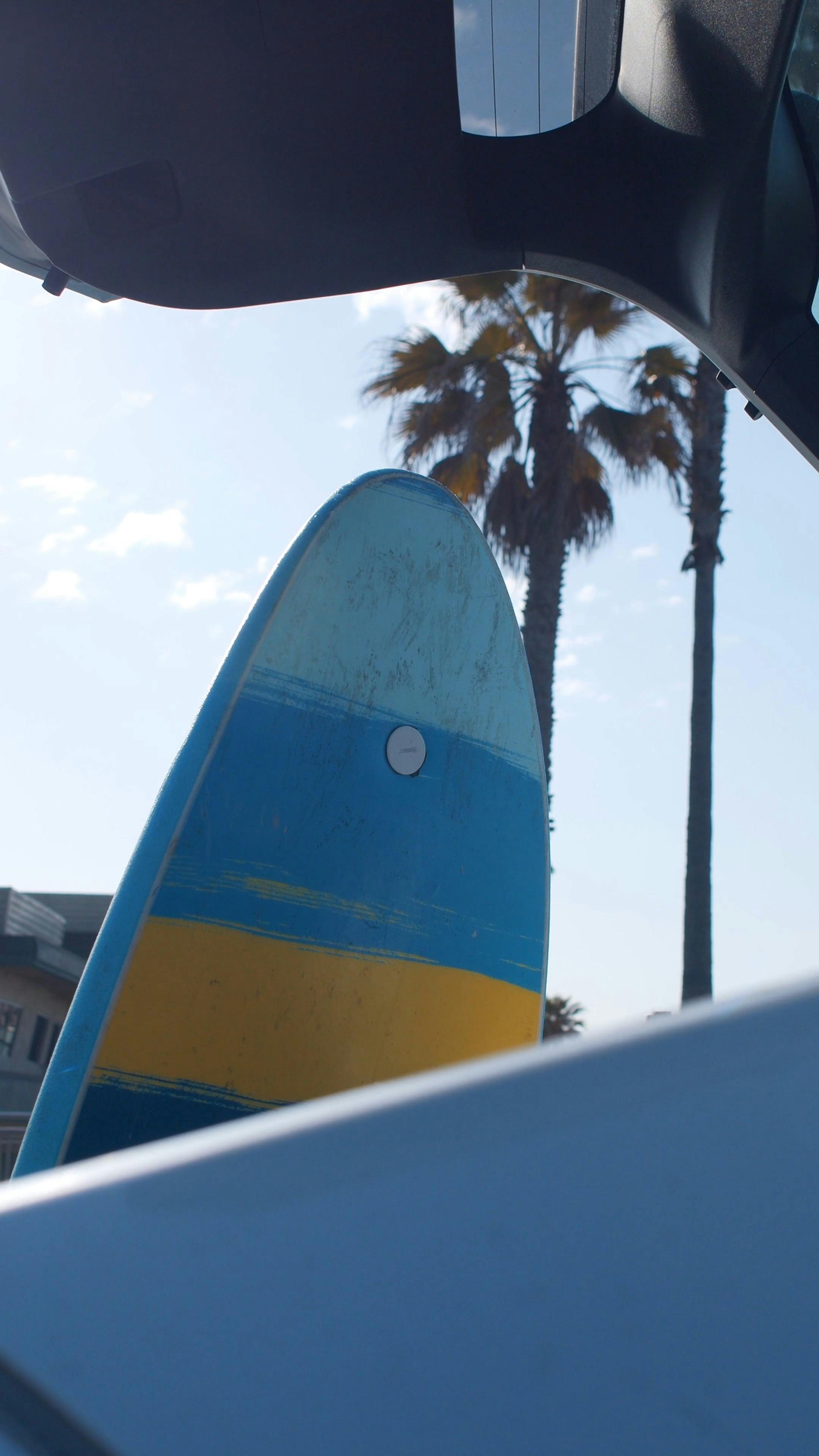 Surf Board Beside the Car Free Stock Video Footage, Royalty-Free 4K