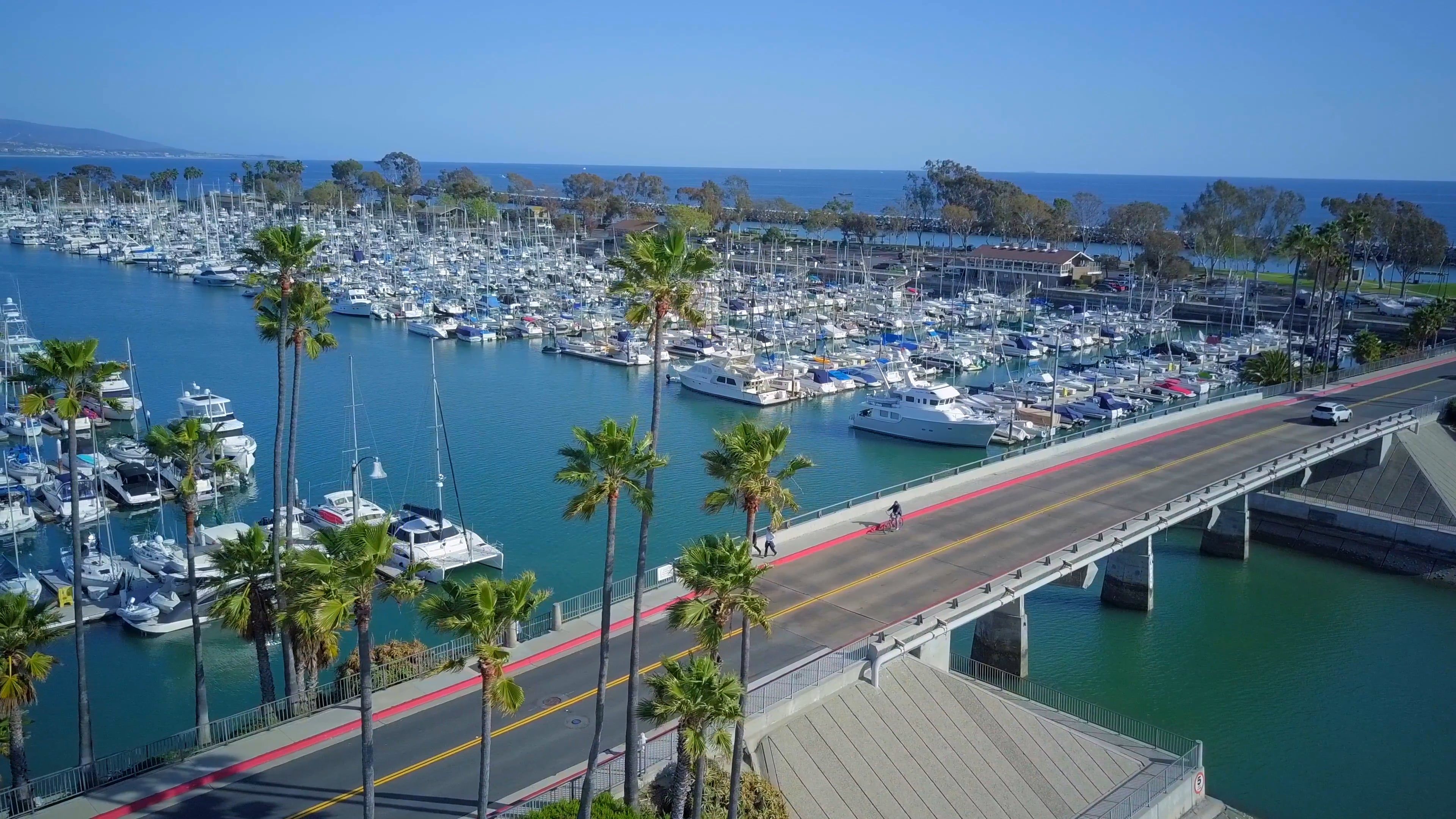 An Aerial Footage of Yachts Docked on the Port Free Stock Video Footage ...