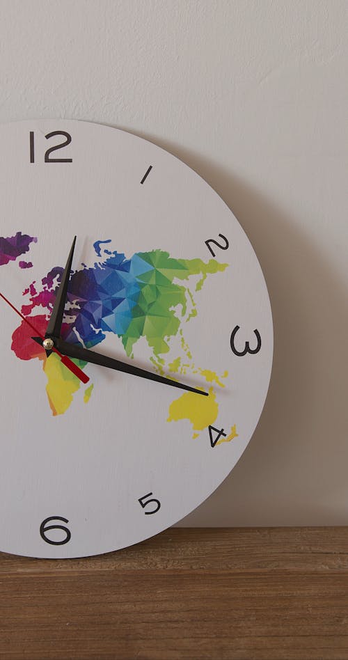 Video of a Colorful Wall Clock 