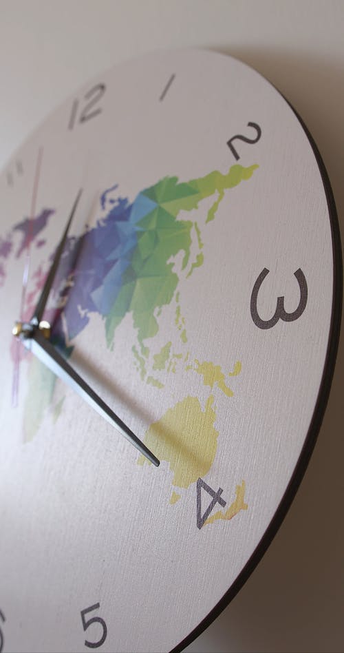A Clock with a Map Design