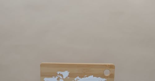 World Map on a Chopping Board