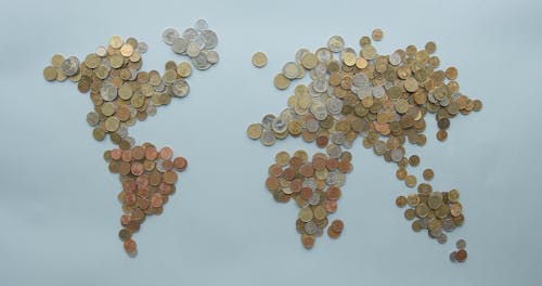 Map Illustration Using Coins