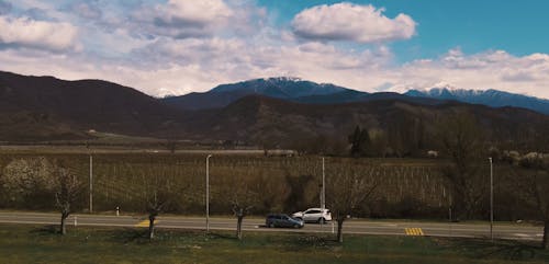 Drone Footage Of a Road and Car