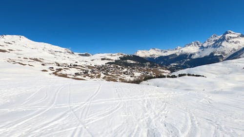 Panoramic View of a Ski Resort