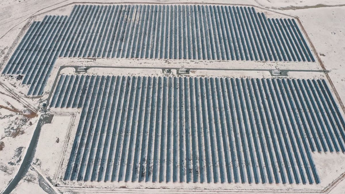 Aerial View of a Solar Farm Free Stock Video Footage, Royalty-Free 4K ...