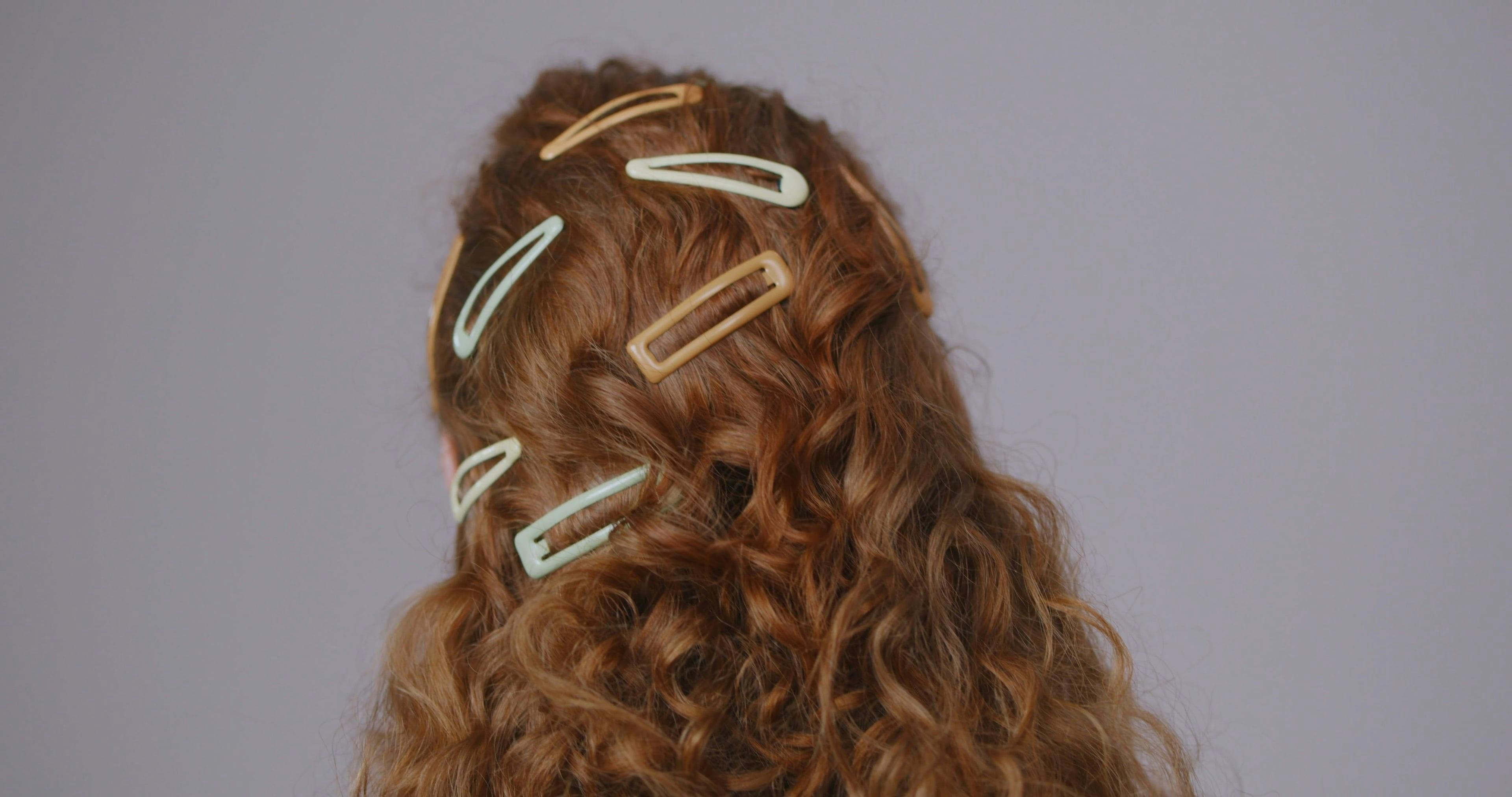 Woman with Hair Clips · Free Stock Video