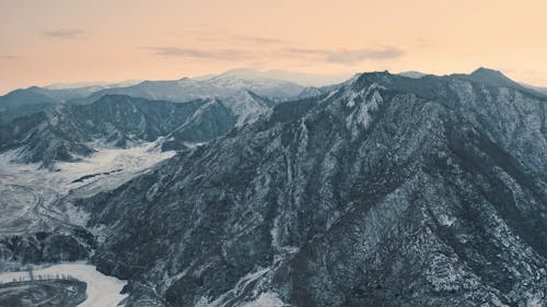 A Drone Footage of a Mountain Range