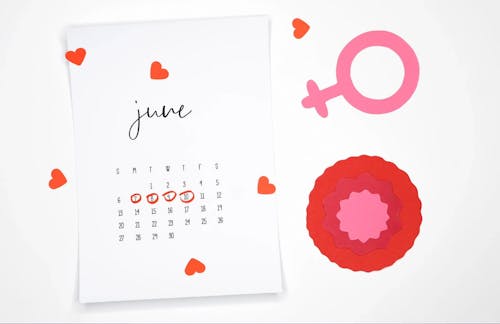 An Animation of a Calendar with Circle Marks on the Date