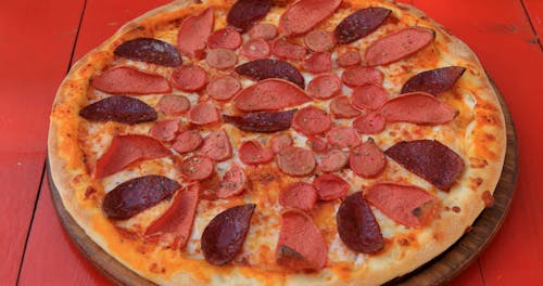 Close-Up Shot of a Pizza