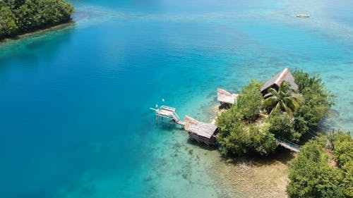 Aerial Shot of a Beach Resort