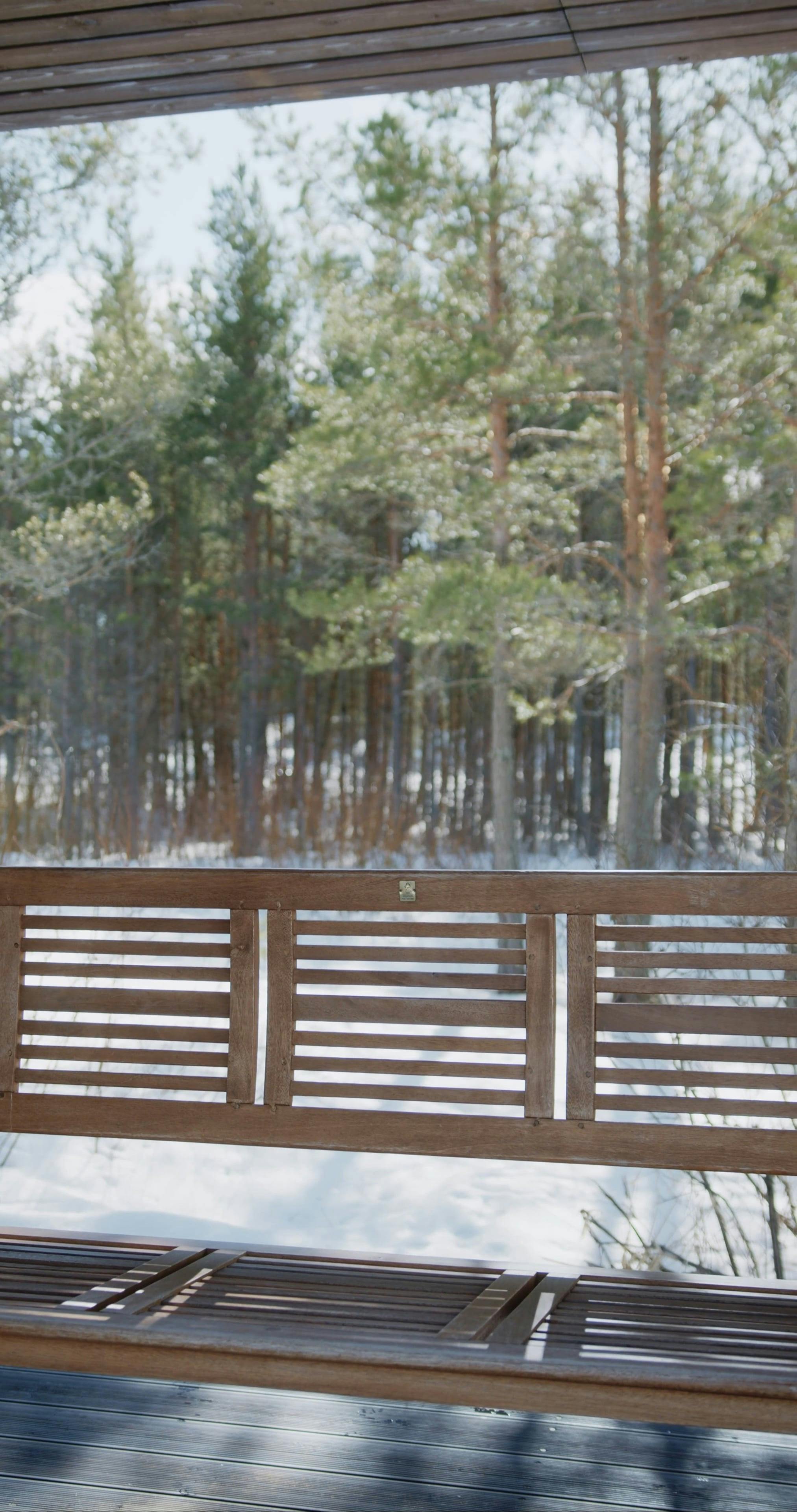Woman in Puffer Jacket Sitting on a Bench \u00b7 Free Stock Video