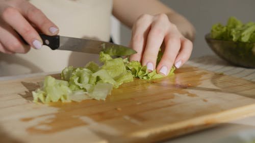 Cutting Fresh Lettuce