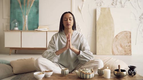 A Woman Meditating