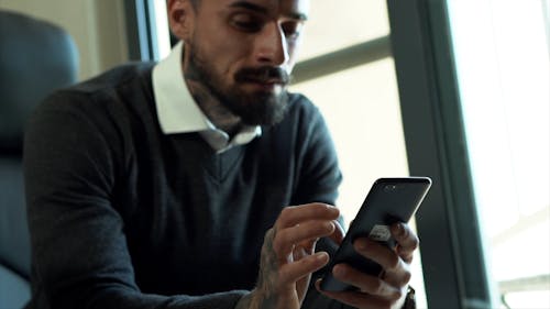 Man Using a Cellphone