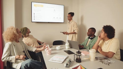 Man Giving a Presentation at Work