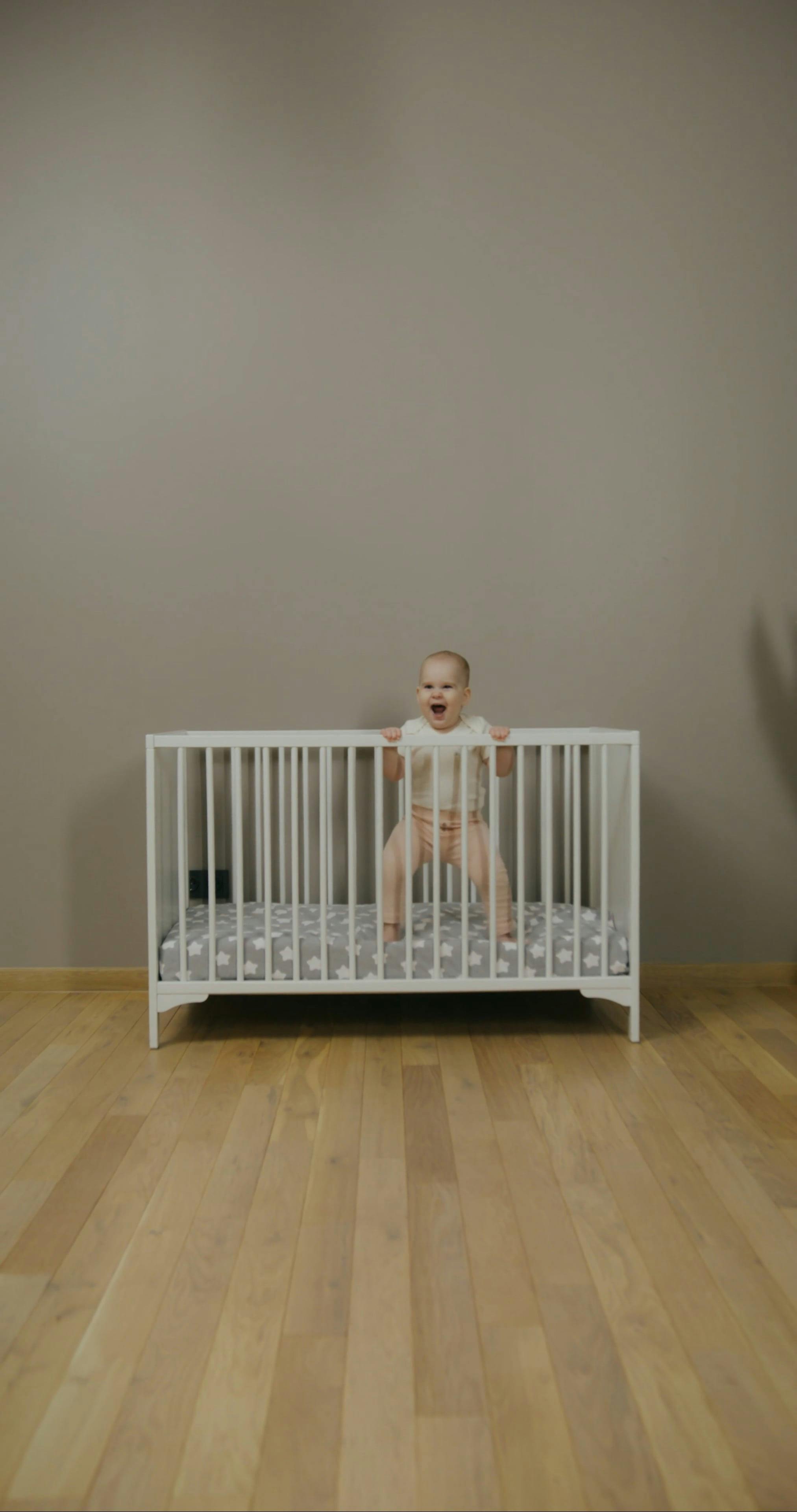 Child Jumping on a Crib Free Stock Video Footage, RoyaltyFree 4K & HD