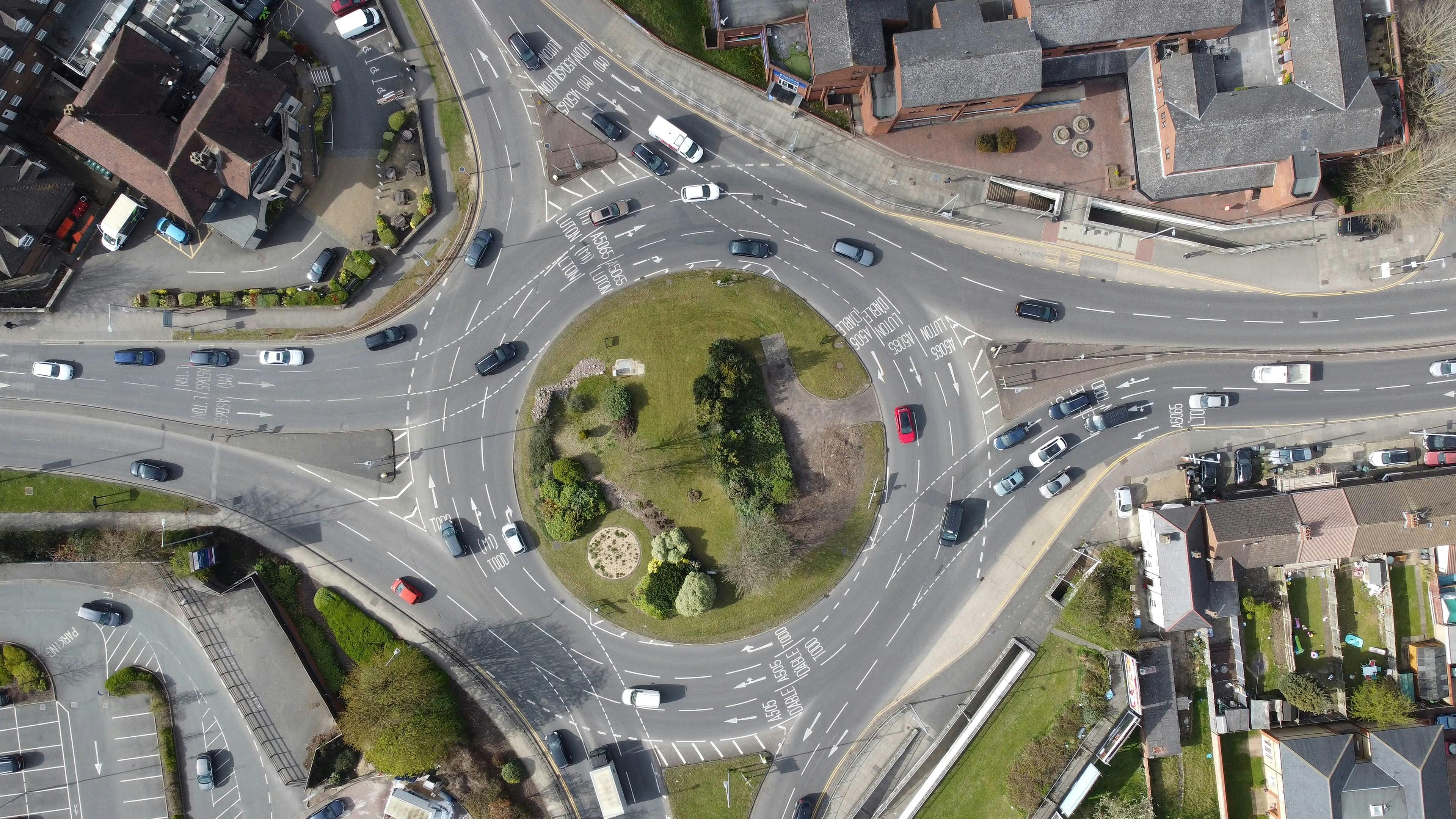 Cars In a Roundabout · Free Stock Video