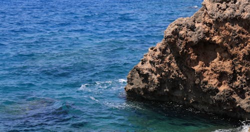 Clear Blue Water on the Sea Coastline 