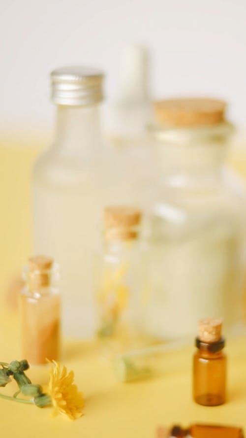 Mockup of Various Glass Containers