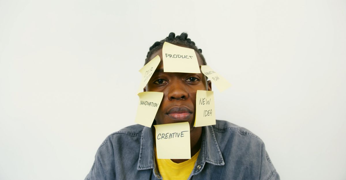 Note On Face Man With Sticky Notes On Face Free Stock Video Footage, Royalty-Free 4K ...