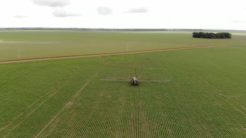 Drone Footage of a Crop Sprayer