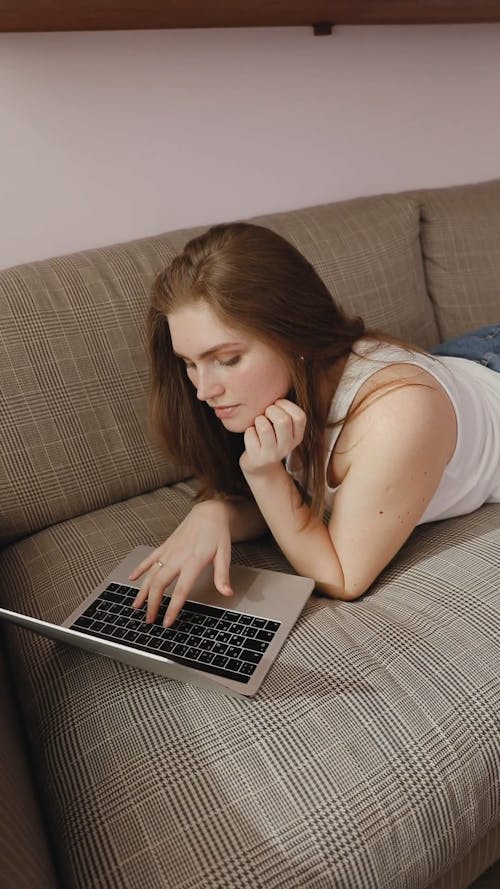 Woman using Laptop