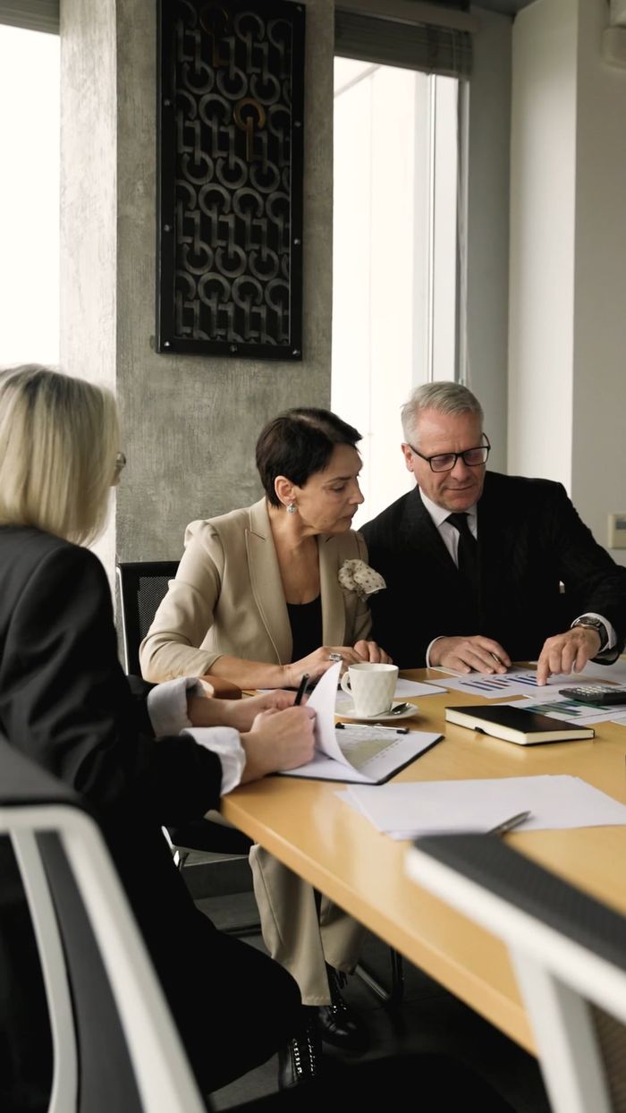 Executives in a roundtable discussion