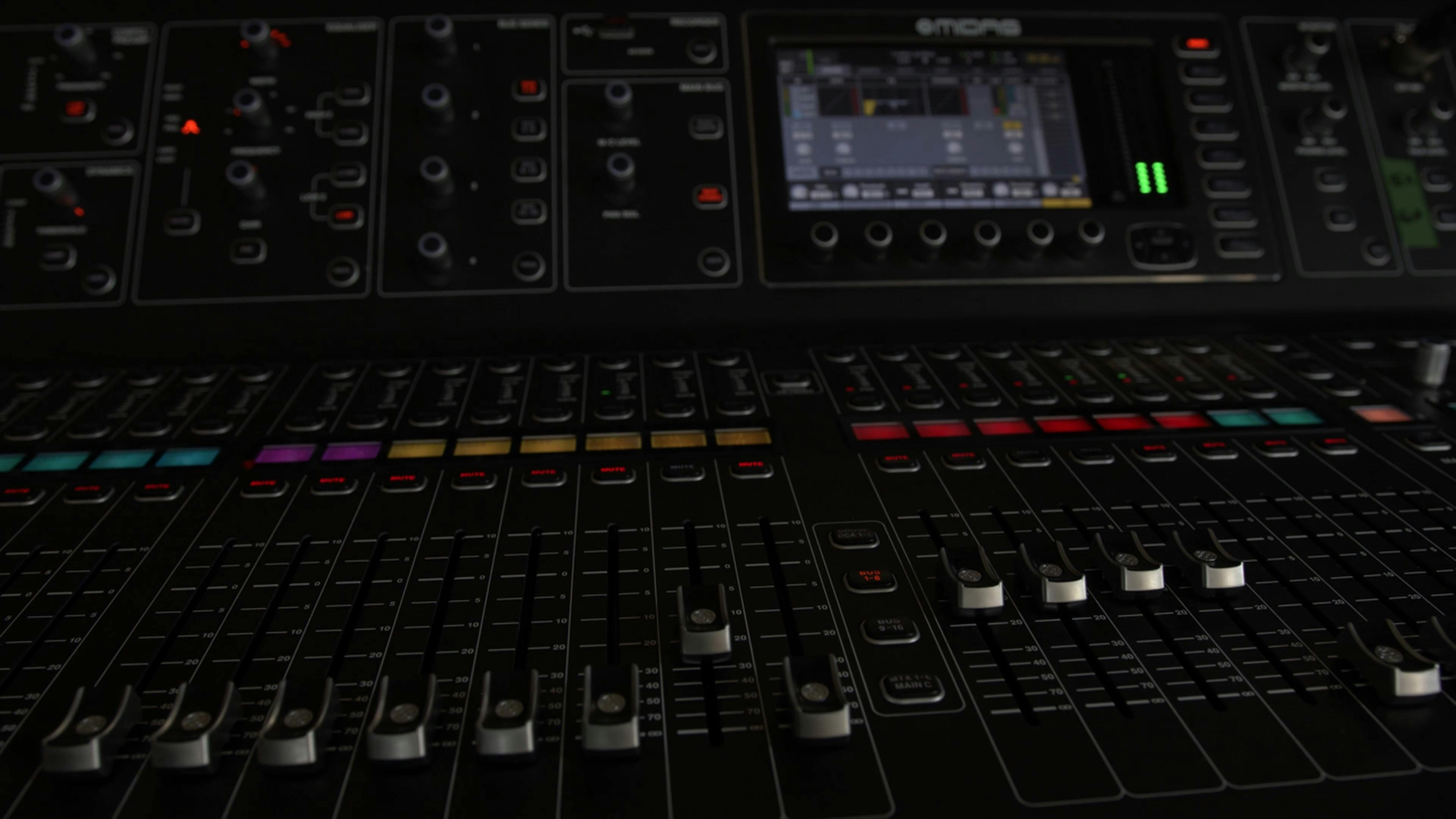 Sound Mixing Console Close up · Free Stock Video