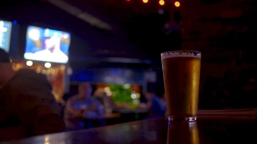 Video of a Beer on Counter Bar