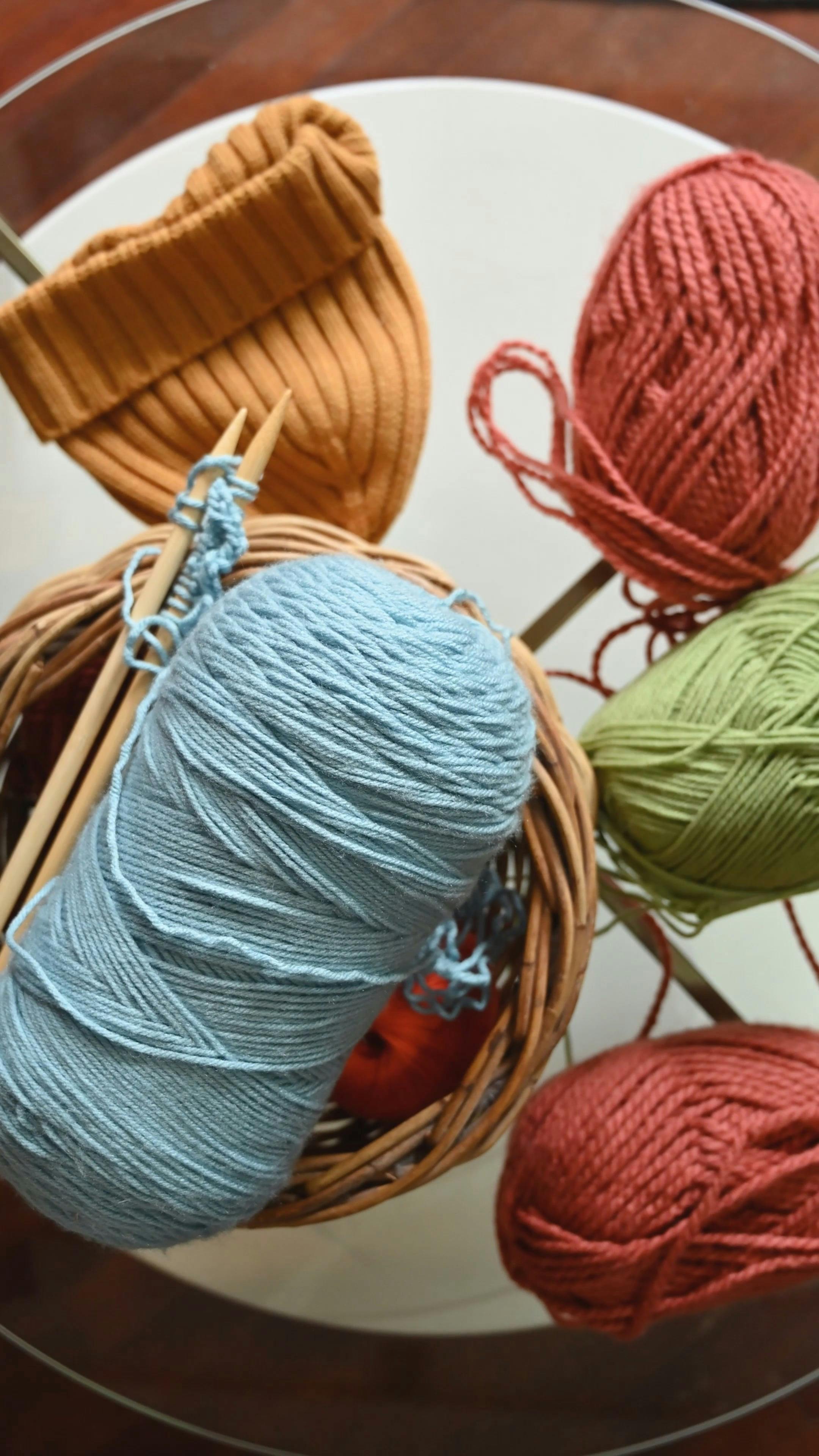 Knitting Themed Flat Lay · Free Stock Video